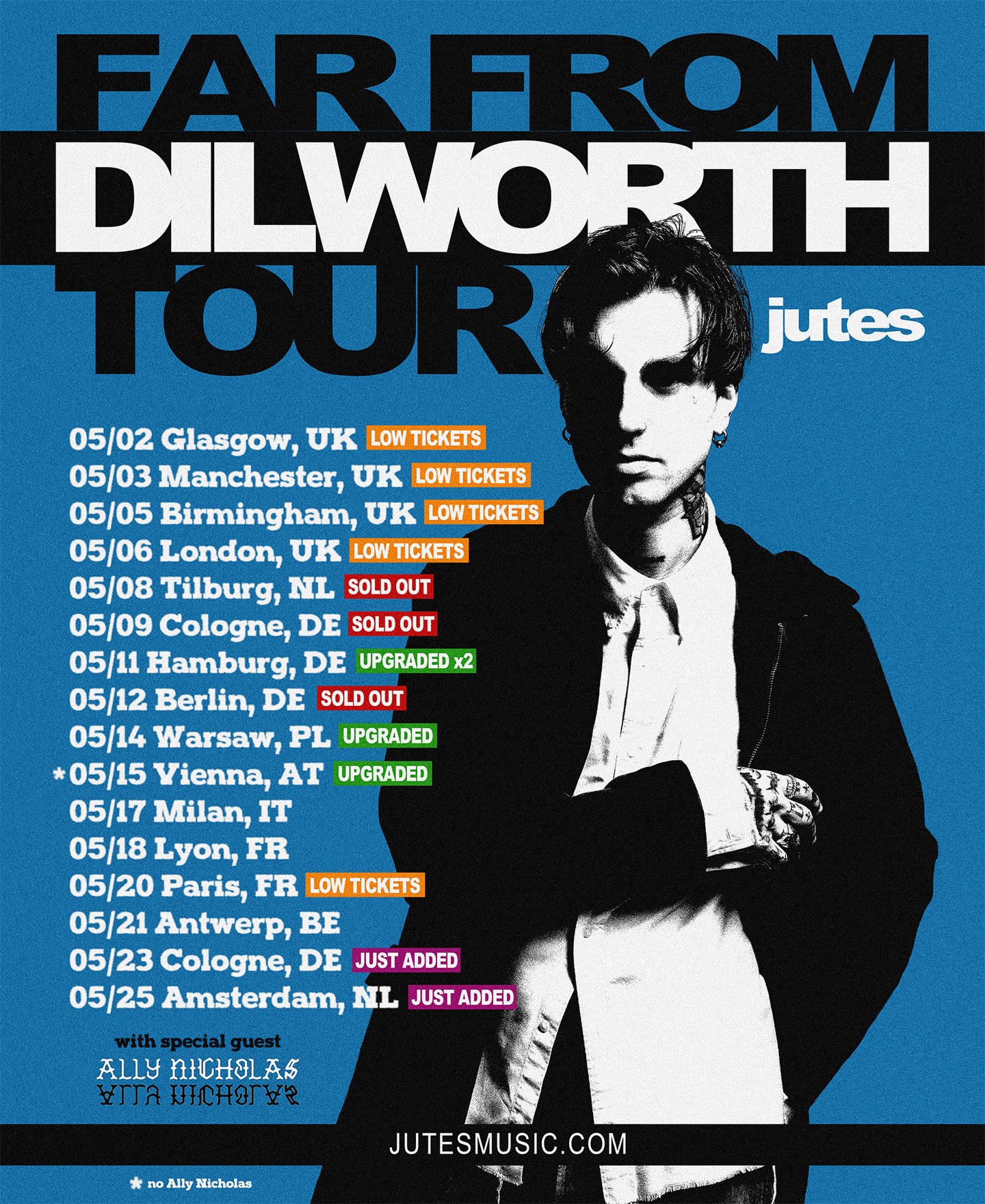 Jutes Smile Youre On Tour Poster 2026